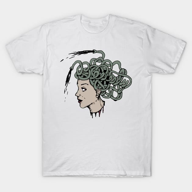 Medusa Spitting Heads T-Shirt by Sweetmeats